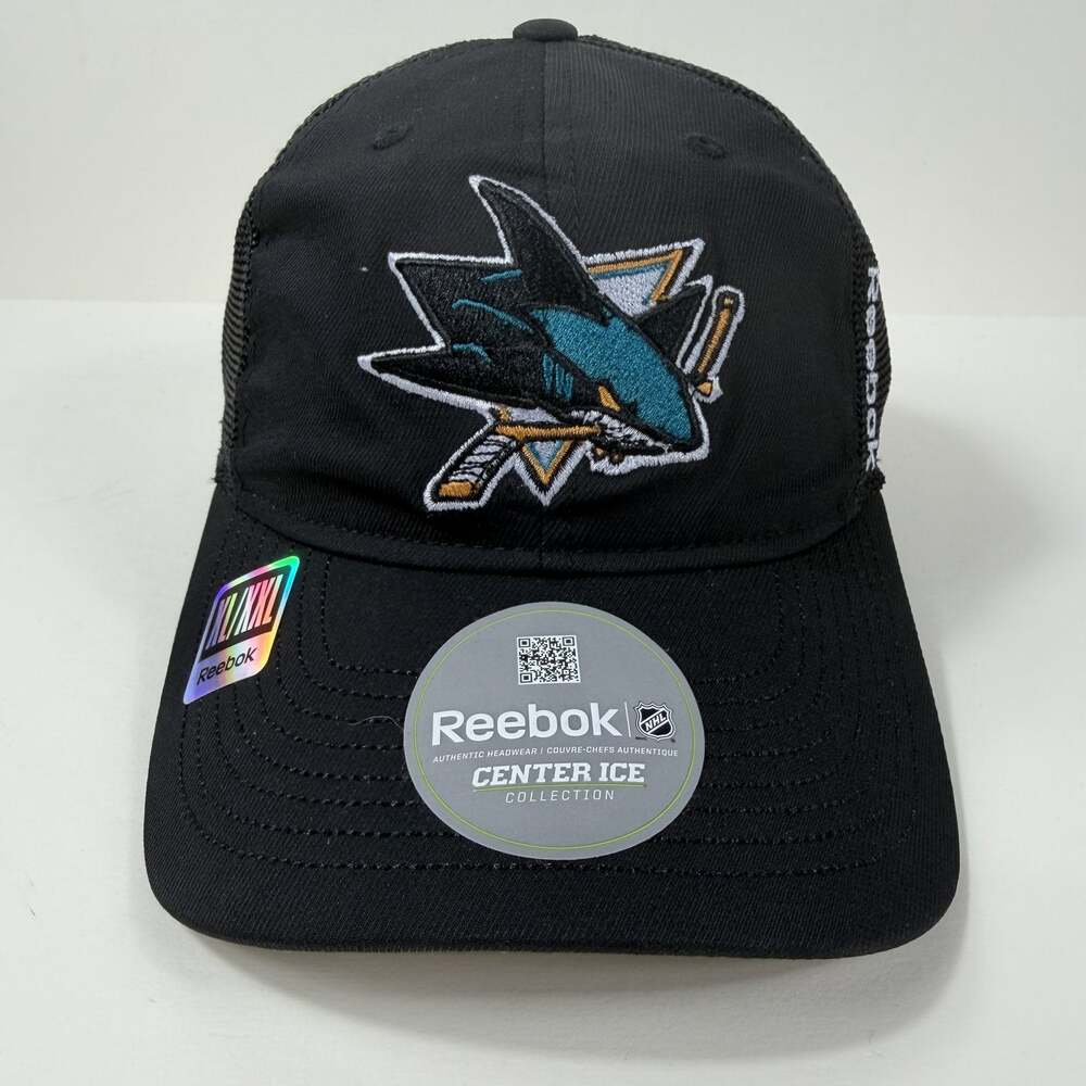 San Jose Sharks Reebok Center Ice Black Mesh Flex